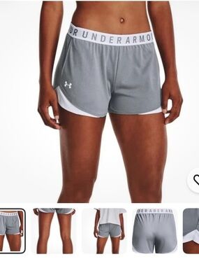 Under Armour Play up Athletics Light Gray Athletic Shorts with White Trim